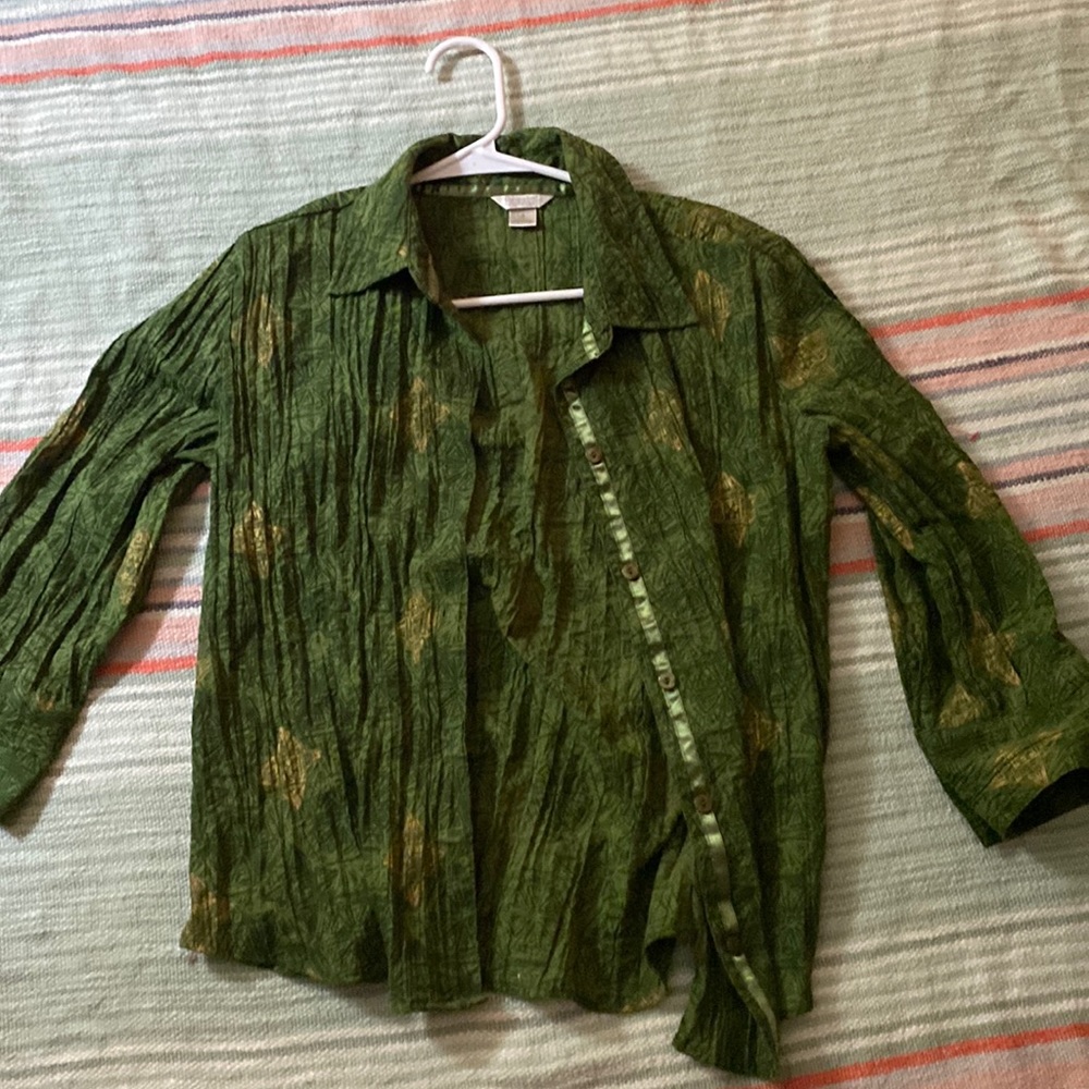 Olive green blouse